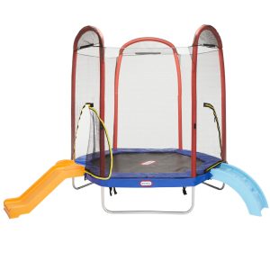 Smart Design PrimeGear Climb 'n Slide 7ft Trampoline™ 2026 Updated Model